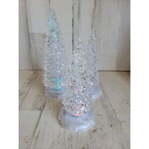 Clear acrylic tree color changing set Xmas home decor set figure